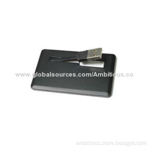 Card-shaped USB drives, super slim, with leather pouch
